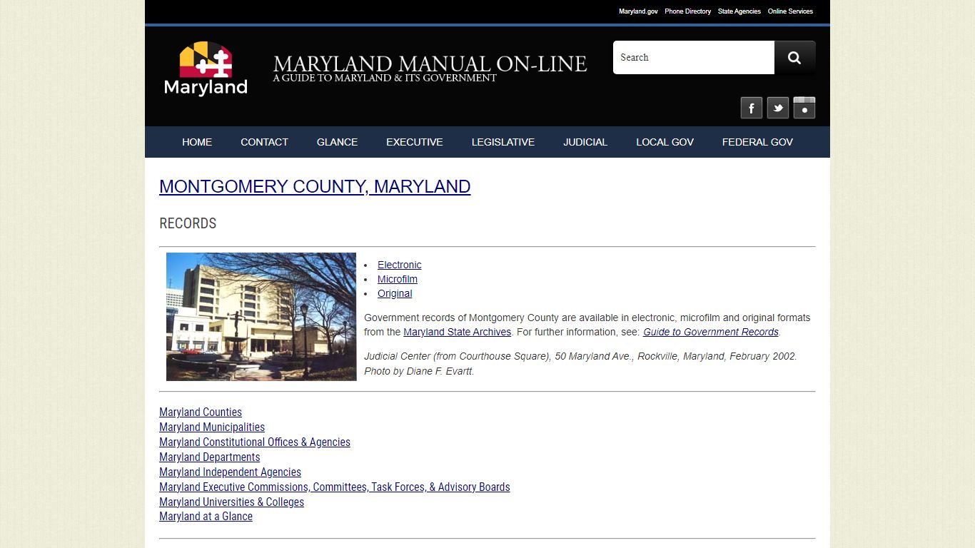 Montgomery County, Maryland - Records